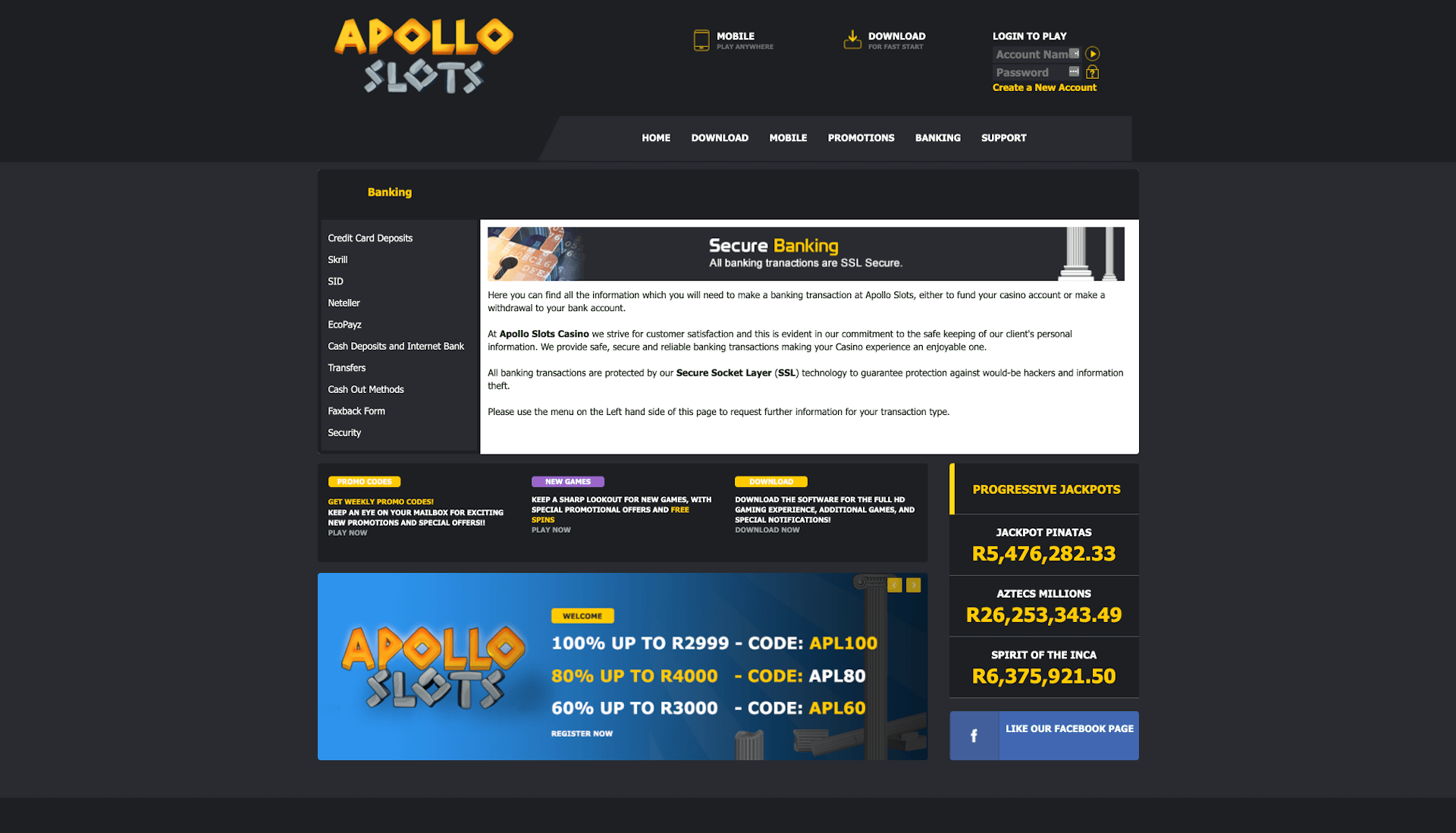 apollo slots new no deposit bonus codes